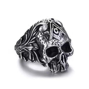 Masonic Templar Vintage Skull Ring — Stainless Steel