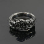Domineering Snake Head Ring Punk Animal Vintage — Stainless Steel