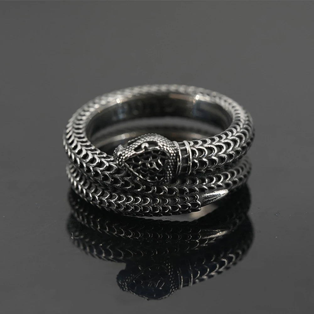 Domineering Snake Head Ring Punk Animal Vintage — Stainless Steel