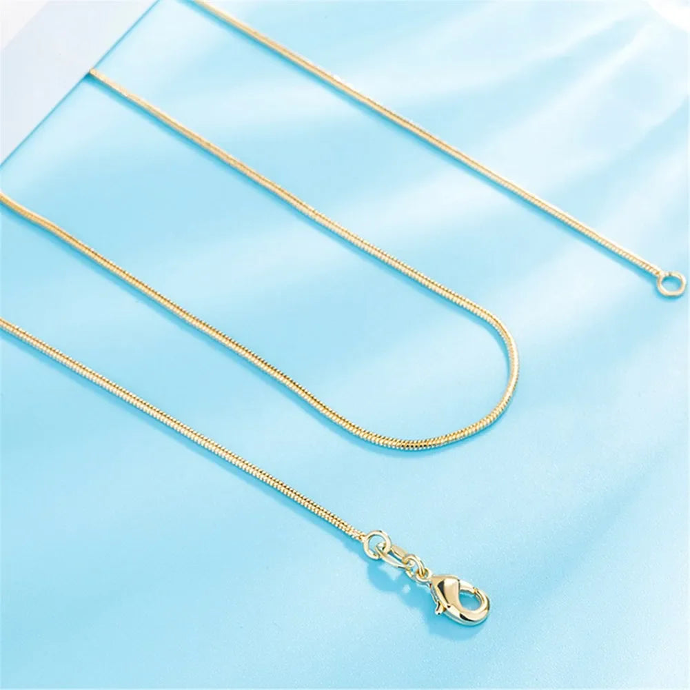 Hot New Snake Chain Gold Necklaces 16/18/20/22/24/26/28/30 Inches Women Men High Quality Jewelrys Gifts