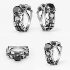 Skull Gemstone Ring — Stainless Steel