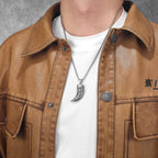 Viking Wolf Tooth Trophy Pendant Necklace — Stainless Steel
