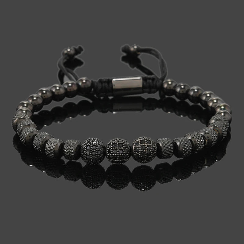 Iced Out Royal CZ Ball Bracelet — Stainless Steel