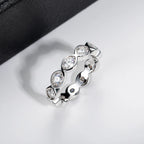 Iced Out Eternity Band Ring — 925 Silver