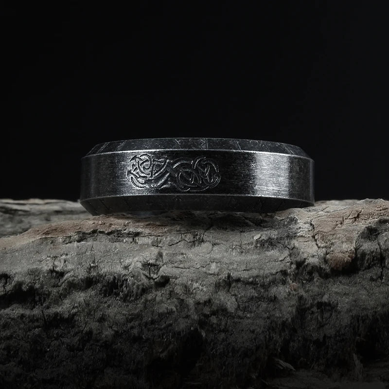 Odin Norse Rune Couple Ring — Stainless Steel