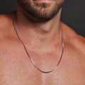 Mens Thin Box Chain Necklace,1/2MM Stainless Steel Chain Link Collars Gifts,Male Jewelry,18 to 24 Inch