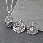 Ghost House Skull Pendant Necklace — Stainless