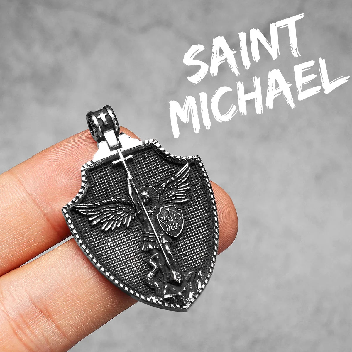 Archangel Michael Pendant Necklace Stainless Steel