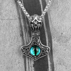 Evil Eye Skull Gothic Punk Men Necklaces Pendants Chain for Boyfriend Male Stainless Steel Jewelry Creativity Gift