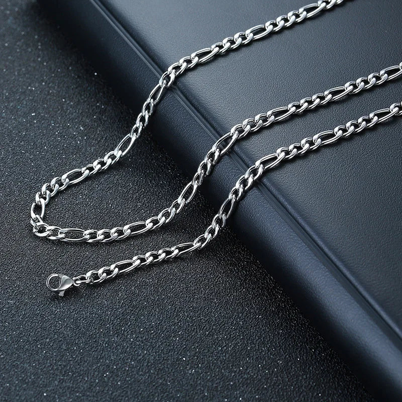 Vnox Dropshipping Mens Cross Necklaces Stainless Steel Layered Plain Cross Pendant Rope Box Chain Necklace Prayer Jesus Collar