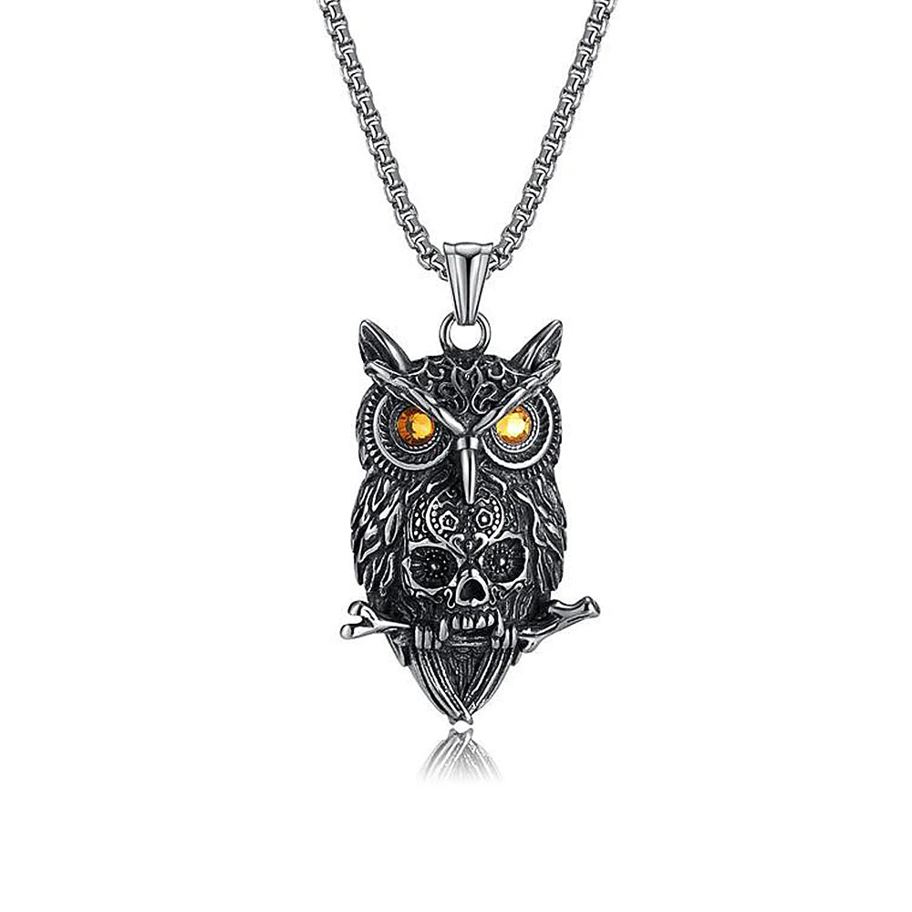 Skull Pendant Necklace — Stainless Steel