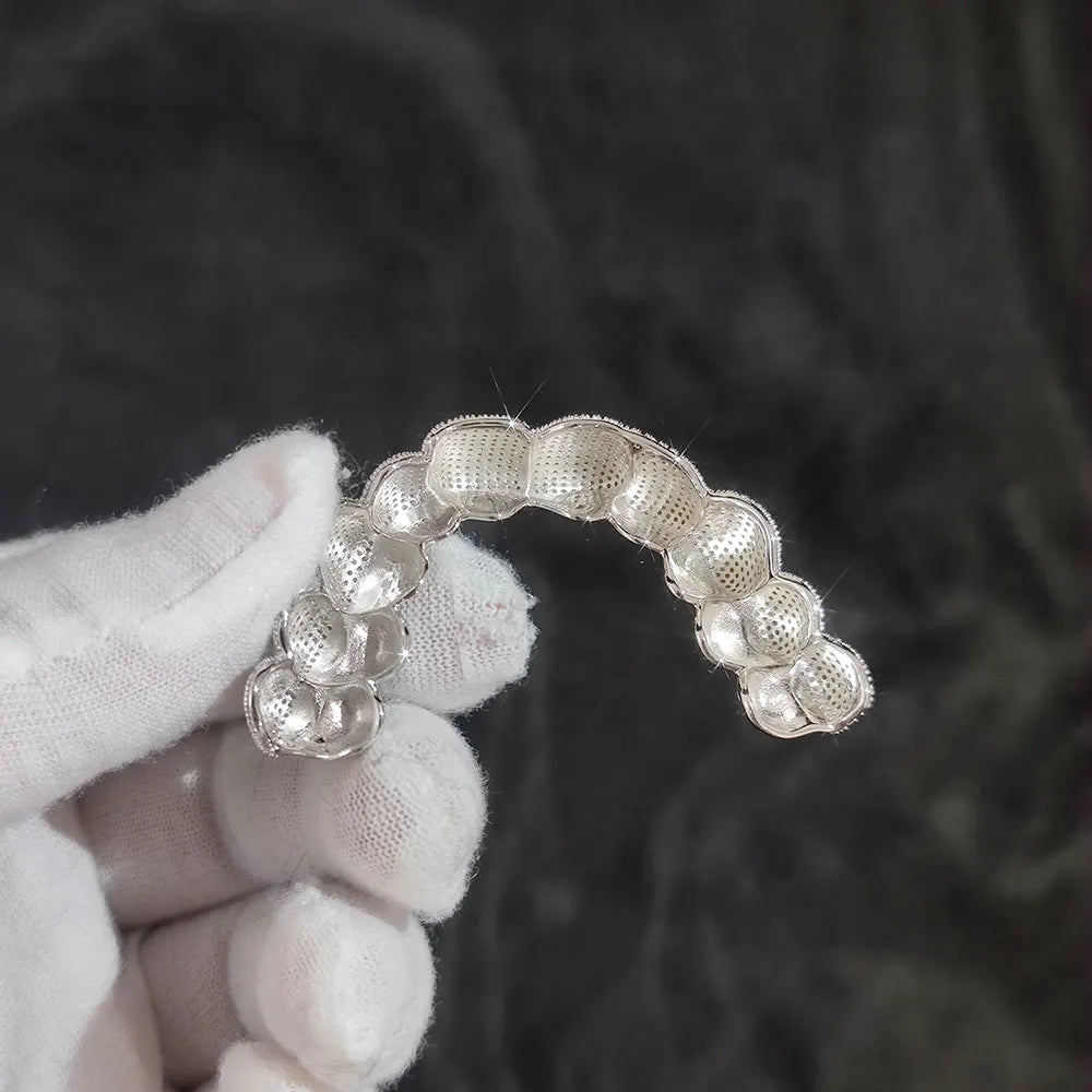 925 Silver VVS Moissanite Grillz Dental
