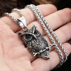 Owl Pendant — Stainless Steel
