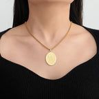 Dawapara Saint Cyprian Medal Necklace Powerful Prayers and Conjurings Michaelmas Catholic Amulet Stainless Steel Jewelry
