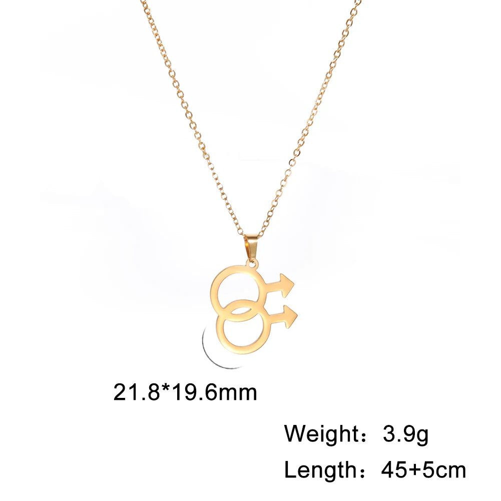 Amaxer Vintage Female Symbol Feminist Venus Necklace for Women Pendant Necklaces Chain Choker Jewelry Gift