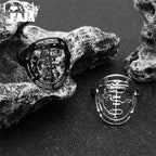 Baphomet Steel Ring Sigeal Sigil Lucifer Satan