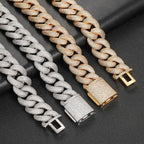 Iced Out Cuban Necklace Stainless Steel 25MM