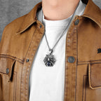 Spider Silk Gemstone Men Necklaces With Pendant Stainless Steel Jewelry For Male Women Punk Hip Hop Accessories Gifts