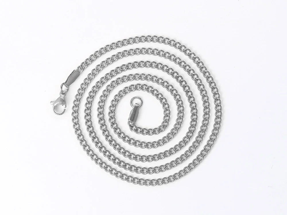 Stainless Steel Cuban Chain Necklace 3MM