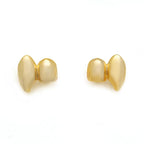 2Pcs/Set Double Glossy Hip-Hop Tooth Grills Halloween Gift Punk Jewelry Tooth Caps Charm Gold Silver Color Mouth Teeth