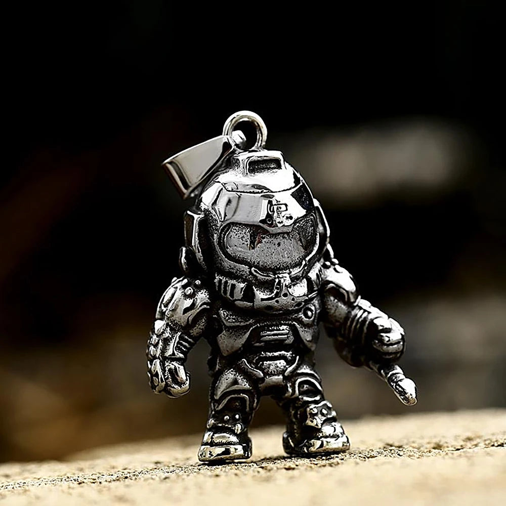Astronaut Stainless Steel Pendant Necklace