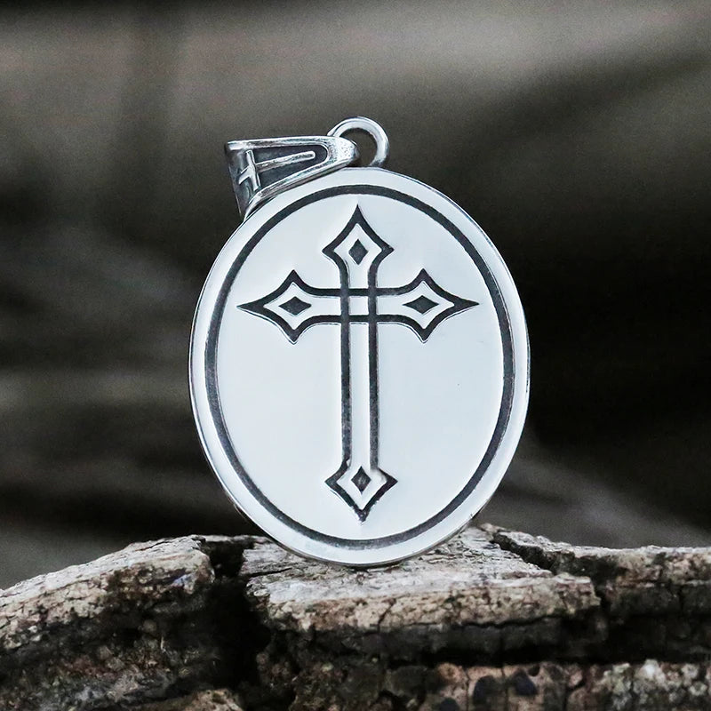 Vintage Stainless Steel Ladies Mens Biker Punk Sacred Heart Of Jesus God Pendant Necklace For Man Women Gift V022