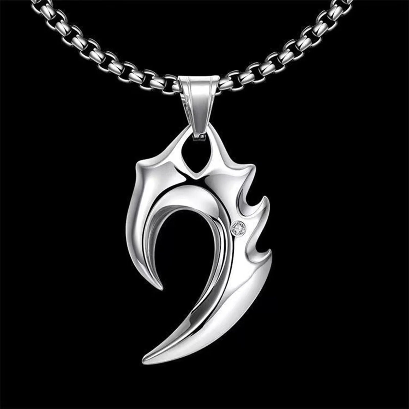 Wolf Tooth Man Necklaces Rock Punk Animal Pendant Collar Valentine's Father's Day Birthday Party Gifts Stainless Steel