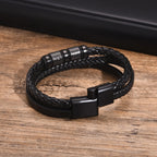 Viking Multi Layer Braided Leather Bracelet
