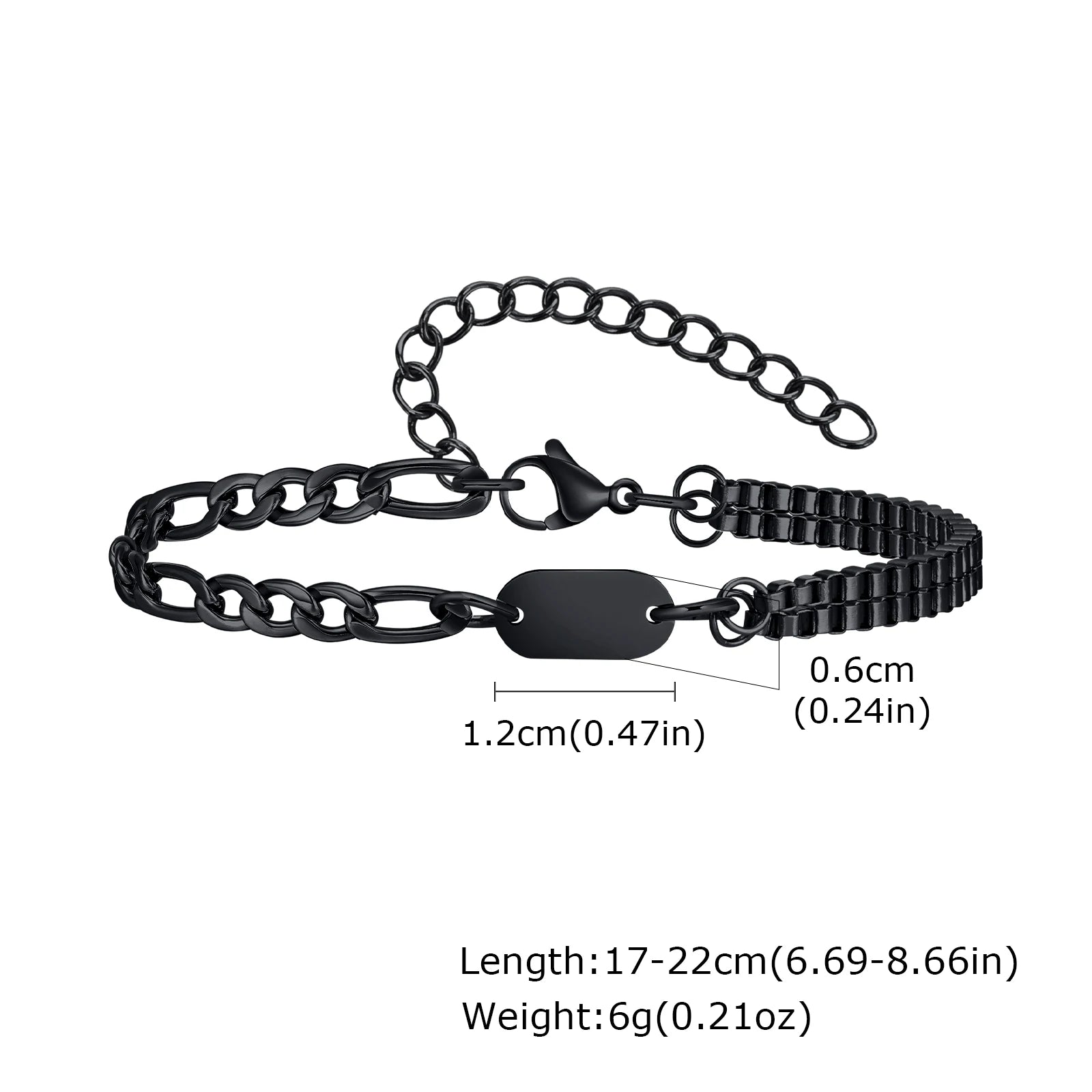 Black Byzantine Braided Bracelet — Stainless Steel
