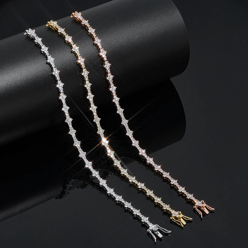Rose Gold Tennis Bracelet Iced Out CZ 6MM