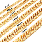 Cuban Link Necklace 8-18mm — Stainless