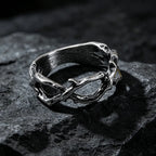 Twisted Thorn Branch Ring — 7mm Gothic, Stainless Steel