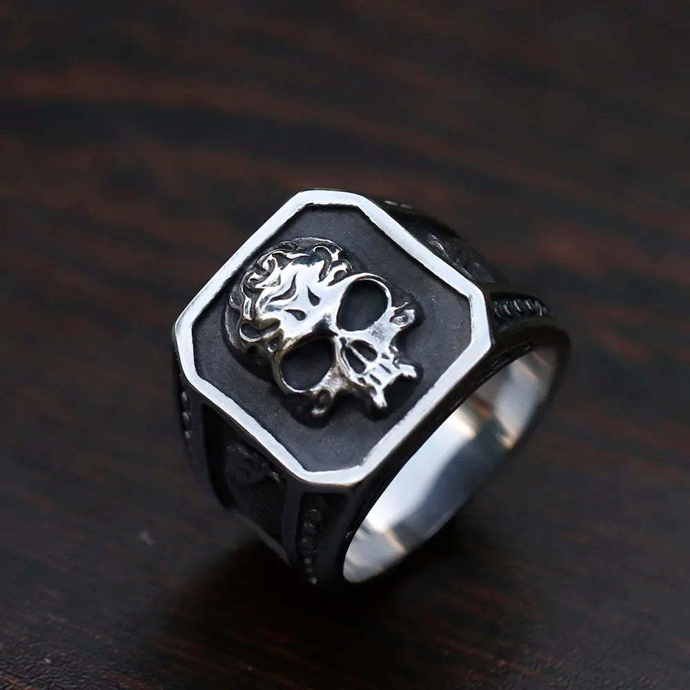 Retro Skull Gothic Biker Ring — Stainless Steel