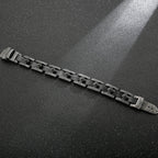Punk Gothic Men's Skull Bracelet Distressed 316L Stainless Steel & Leather Wrap Bracelet for Men With Watch Strap Clasp