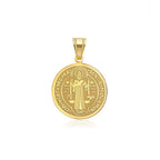 Catholic 316L Stainless Steel Saint Benedict Cross Pendant Necklaces For Men Women Religious Exorcism Prayer Jewelry