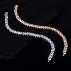 Tennis Bracelet Stainless Steel 6MM Teardrop CZ