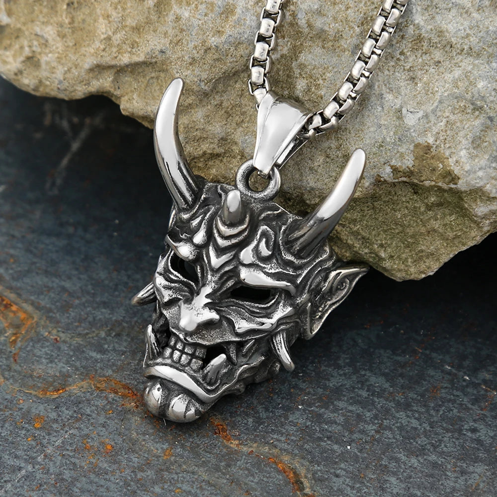 Gothic Skull Pendant Necklace — Stainless Steel