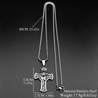 Jesus Crown Thorns Silver Pendant Inri Crucifix