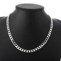 40-75cm 925 Sterling Silver 18K Gold 8MM Necklaces Classic Sideways Chain For Men Woman Fine Jewelrys Wedding Party