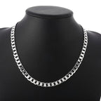 40-75cm 925 Sterling Silver 18K Gold 8MM Necklaces Classic Sideways Chain For Men Woman Fine Jewelrys Wedding Party