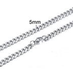 Cuban Link Chain Necklace 3-7mm — Stainless Steel