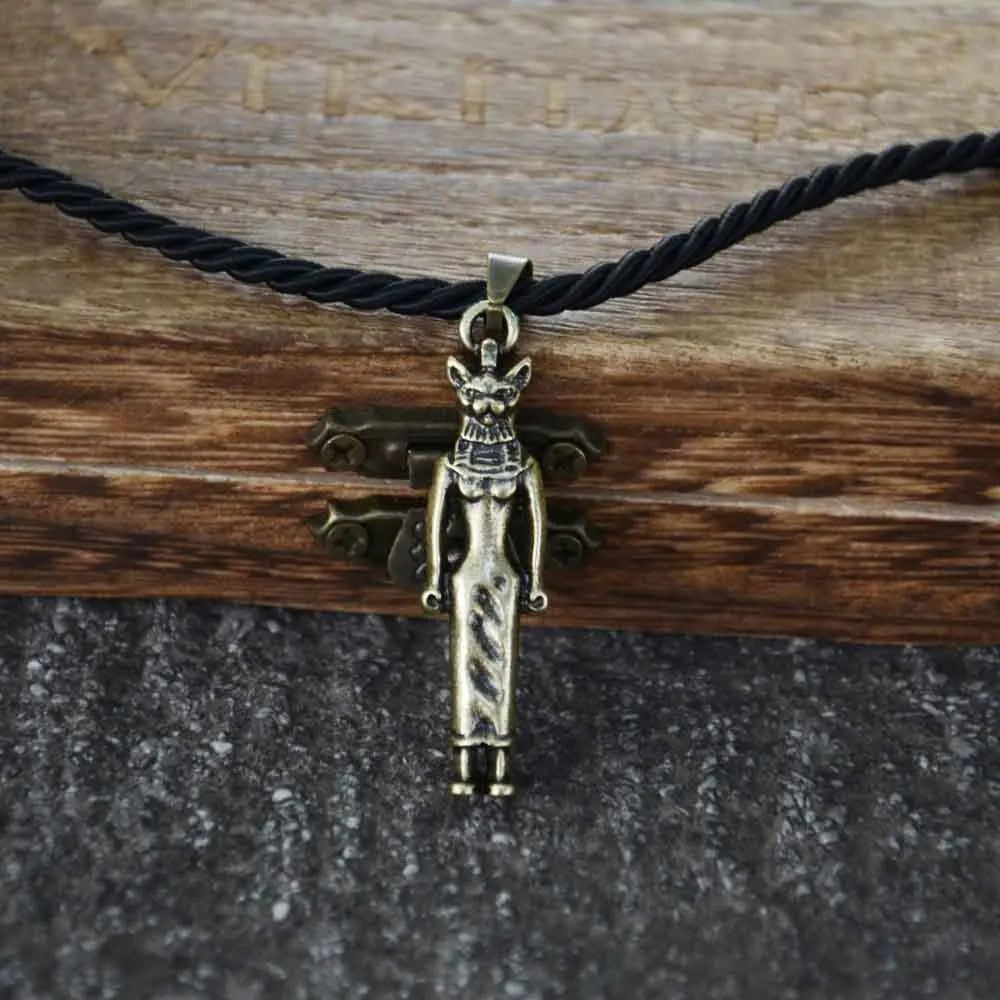 Egyptian Bastet Cat Pendant Necklace