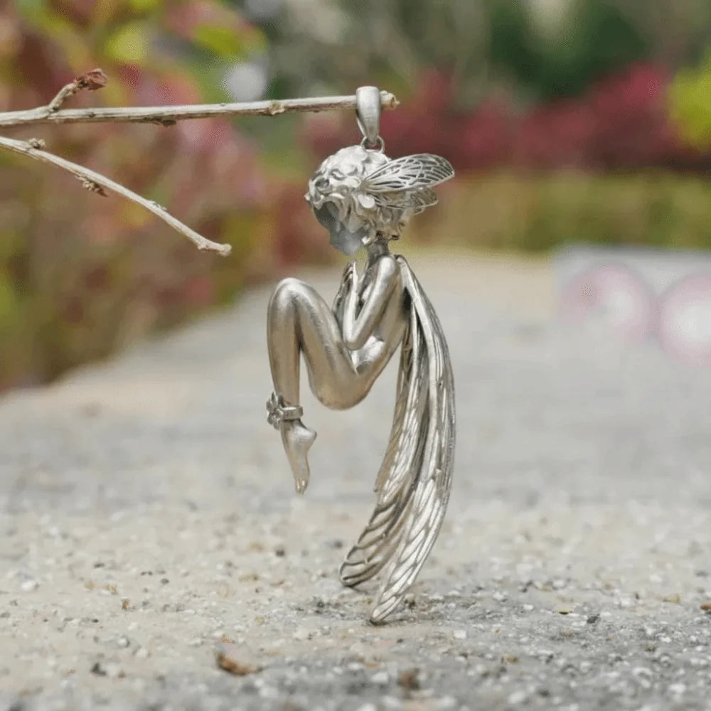 Angel Silver Pendant Necklace