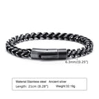 Stylish Stainless Steel Bali Foxtail Chain Bracelet for Men,Double Franco Link Chain Bracelets,Male Jewelry Gift for