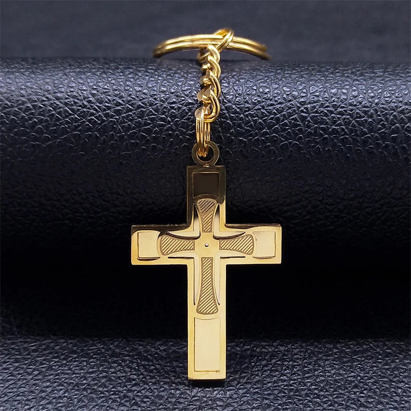 Big Cross Pendant Necklace — Gold
