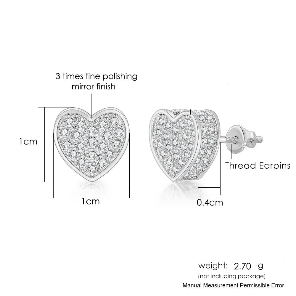 Iced Out Stud Earrings — Gold