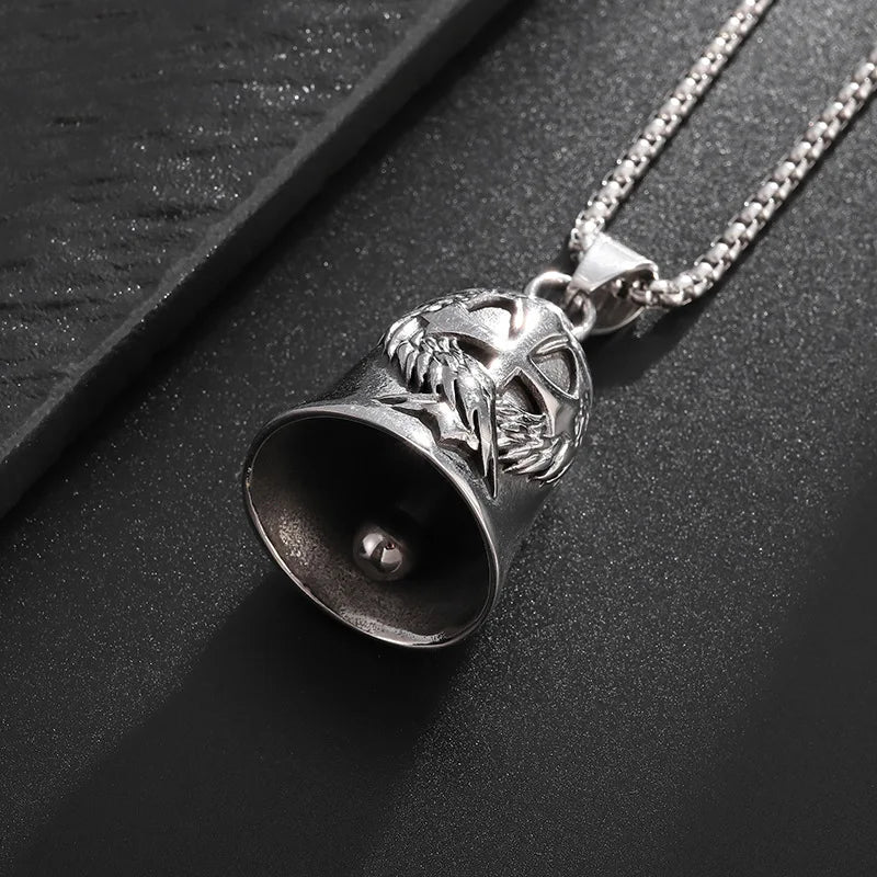 Cross Moto Bell Steel Pendant European American