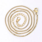 Cross Pendant Rope Box Chain Necklace Iced Out CZ