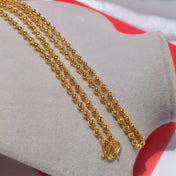 Gold-Tone Beaded Chain Necklace — Metal Jewelry
