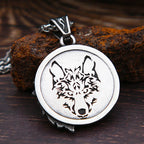 Viking Odin Wolf Head Pendant — Stainless Steel